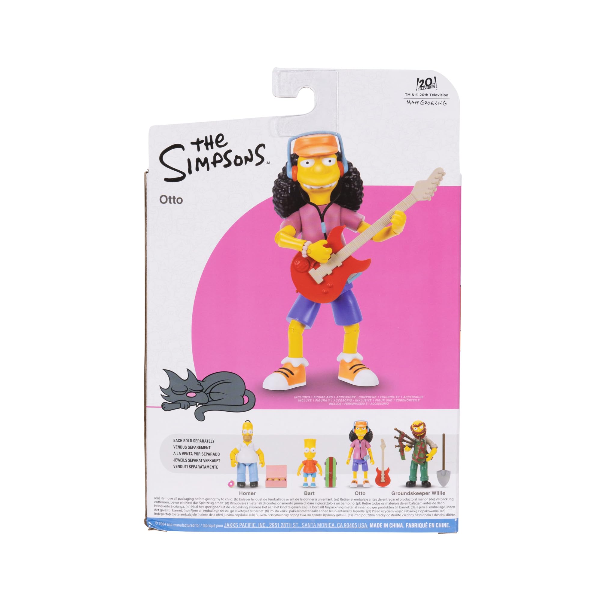 Disney The Simpsons Action Figures 4-Pack 5-Inch Collectible Figures from Jakks Pacific's Wave 1 - Homer, Bart, Groundskeeper Willie, and Otto