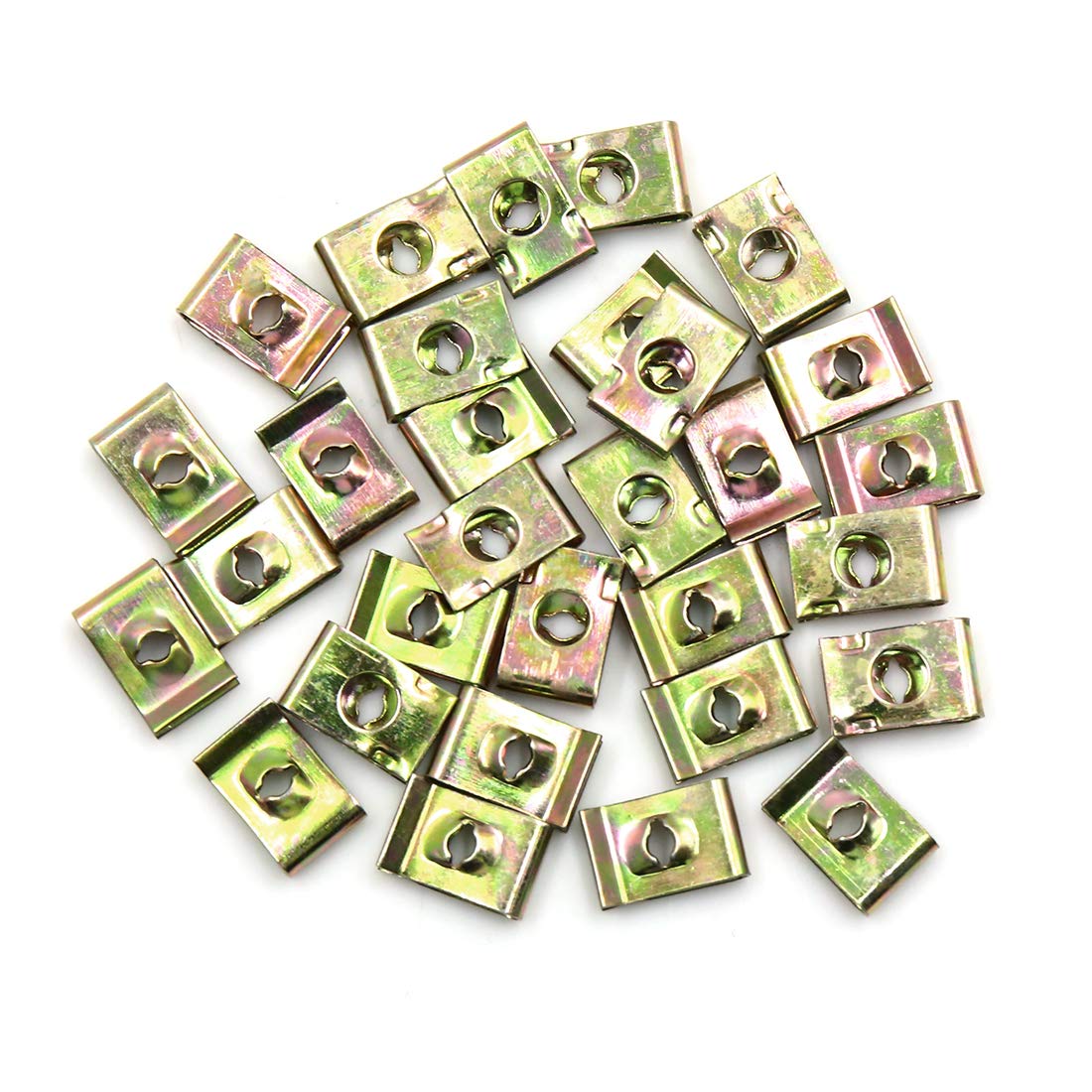 X AUTOHAUX 30pcs Car Bumper Guard Plate Fixing Bolts U-Type Fastener Clip