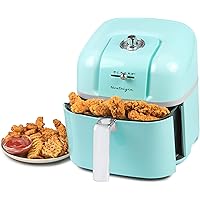 Nostalgia CLAF7AQ Classic Retro 7-Quart Oil-Free Healthy Cooking Air Fryer, Adjustable Temperature, 60-Minute Timer…