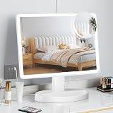 Funtouch Large Lighted Vanity Mirror 88 LEDs 10X Magnification 360°