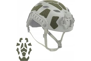 Qavctw 11pcs Tactical Helmet Hook and Loop Fastener Set DIY Kit for Fast High Cut Helmet