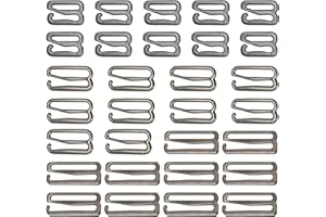 Tupalizy 30PCS Metal Bra Strap Hooks for Sewing Bikini Halter Tops Bathing Suit Clips Clasp Swimsuit Adjustment Slides Hook R