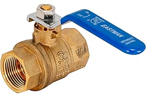 Eastman 3/4 Inch IPS Heavy Duty Full Port Ball Valve, Brass Plumbing Fitting, 20047LF