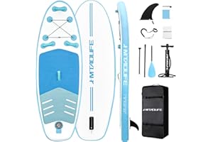 HMTAOLIFE Kids Inflatable Stand Up Paddle Board, Kids Paddle Board with SUP Accessories, Anti-Slip EVA Deck, 7’6’’Child SUP for Kids & Youth