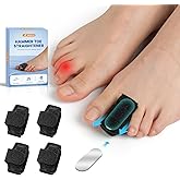 JWHOO Hammer Toe Corrector Straightener - Hammer Toe Corrector For Women & Men, Toe Splints & Wraps Support For Hammer, Curled, Bent Toes - Toe Corrector For Walking, Running or Rest - Black, 4 Pcs