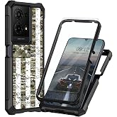 BEOTIWAD Case for TCL K32 5G/K33 T513W T513V,Camouflage Flag | Heavy Duty Dual-Layer PC TPU Case with Screen Protector, Raised Edges, Reinforced Corners and Responsive Buttons