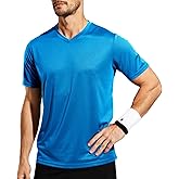 MIER Men's Quick Dry Workout Shirts Moisture Wicking Running Athletic Performance T-Shirts Recycled Polyester Top Tee