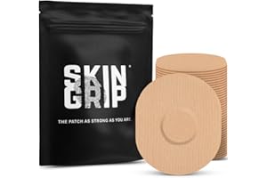 Skin Grip CGM Patches for Medtronic Guardian Sensor (20-Pack), Waterproof & Sweatproof for 10-14 Days, Pre-Cut Adhesive Tape, Continuous Glucose Monitor Protection(Tan)
