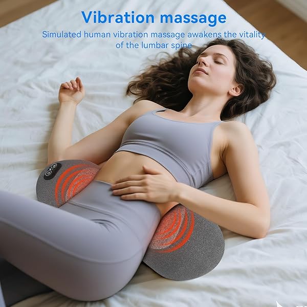 SANIVOR 3 IN 1 LOWER BACK MASSAGER – ELECTRIC LUMBAR WITH HEAT, VIBRATION, TRACTION,LUMBAR SUPPORT PILLOW FOR LOWER BACK PAIN RELIEF,DEEP TISSUE RELAXATION FSA ELIGIBLE/HSA ELIGIBLE