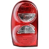 Tail Lights fits 2005-2007 Jeep Liberty Limited Sport Rocky Mountain | Left Driver Side Halogen Type Brake Rear Lamp Taillights Replacement for 55157061AG CH2800158