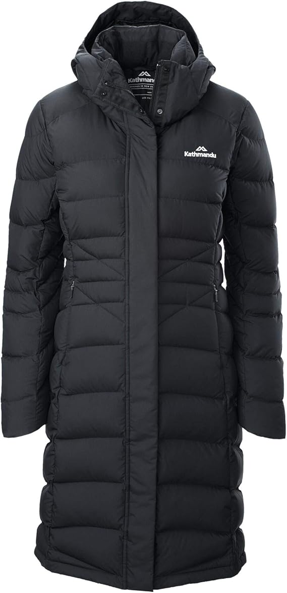 Kathmandu Winterburn Womens Down Puffer 600 Fill Longline Warm Winter Coat Women's