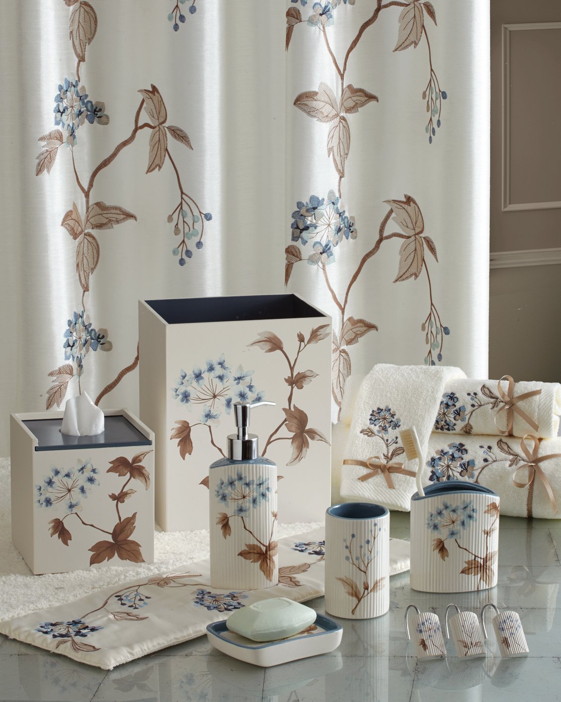 Croscill Christina Shower Curtain, 70 by 72Inch, MultiColor Home & Kitchen