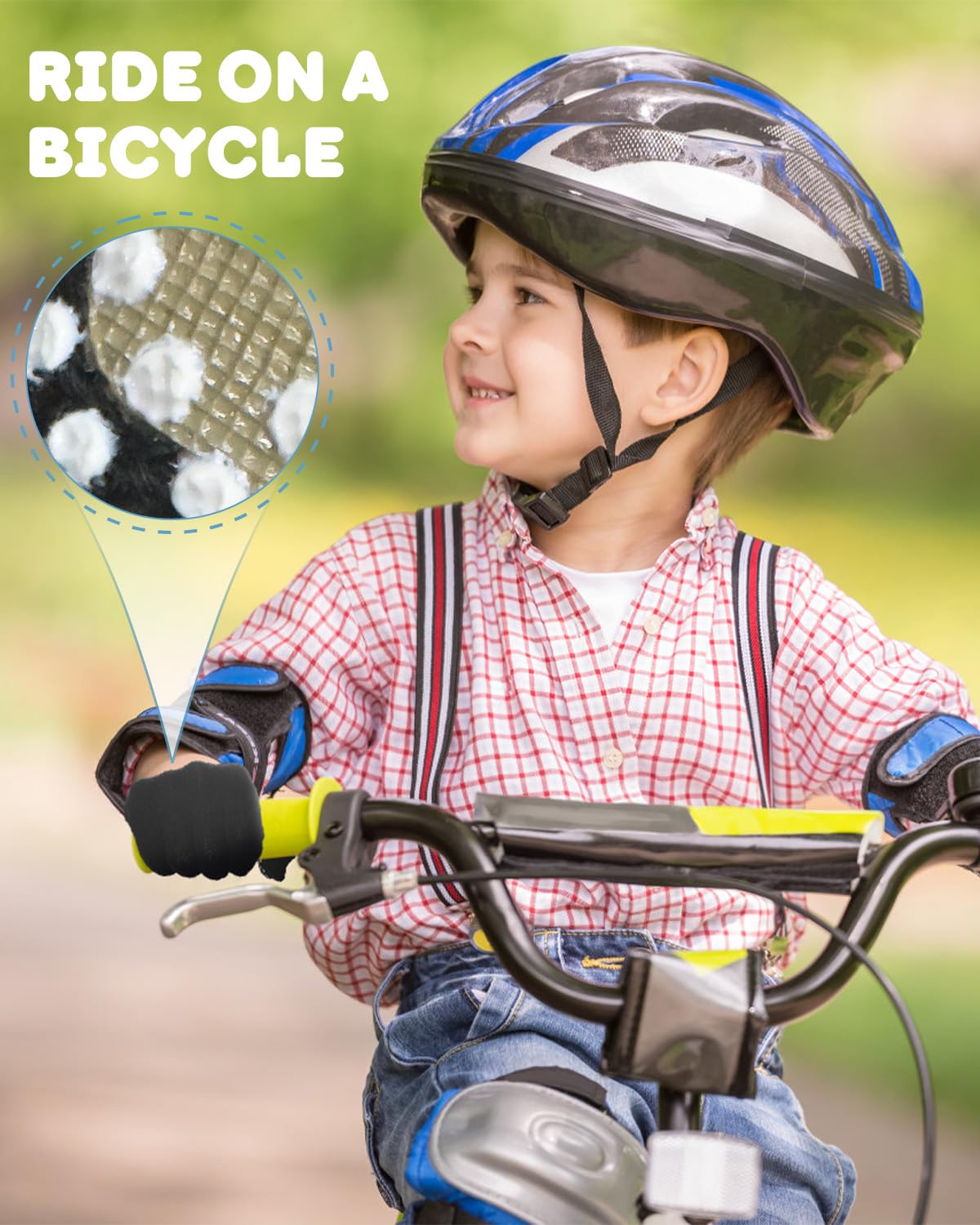 Evridwear Kids Winter Gloves,3 Pairs Knit Warm Stretch Gripper Children Magic Glove for Boys Girls 4-14 Years