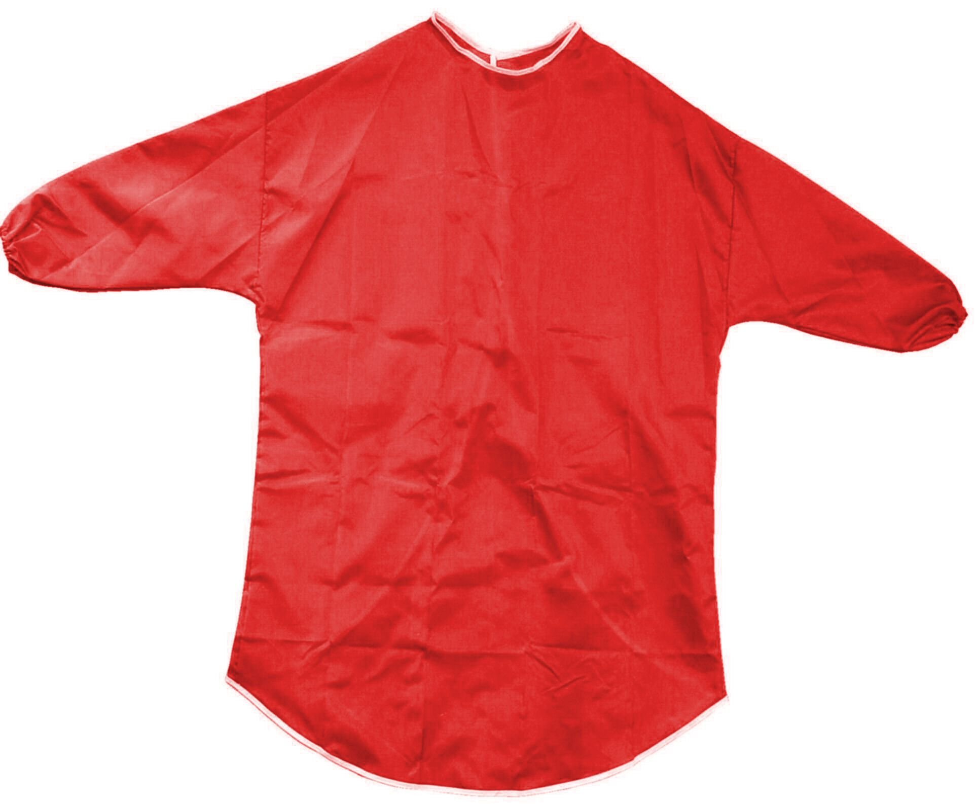Major Brushes Childrens Red Long Sleeved 75cm Play Apron Ages 7-8