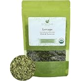 Biokoma Organic Lovage Leaf 1.76oz Levisticum officinale Digestion Support | USDA organic versatile culinary herb helps soothe the stomach, ease bloating and support healthy digestion, caffeine-free
