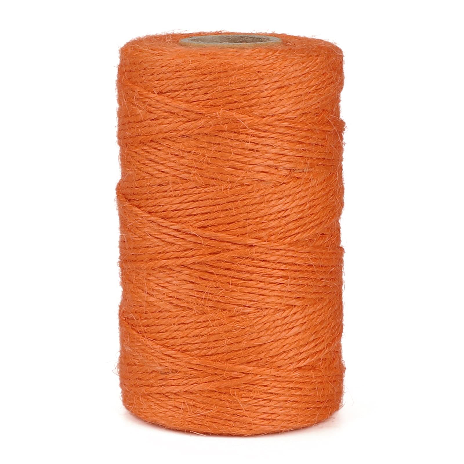 jijAcraft 100M Orange Jute String: 2MM Colored Garden Twine Natural Jute Twine 3Ply Craft Garden String for DIY Crafts, Gift Packaging, Easter, Halloween Decoration