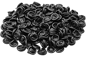 WEELIKMA Large Finger Cots,Disposable Latex Finger Protectors, Anti Static Finger Gloves,Finger Covers Protective for Electronic Repair, Handmade, Industrial Apply (Black)