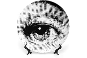 Aloked Lina Cavalieri Plate, Fornase Decorative Plate Face Makeup Plate Wall Hanging Decoration,Including Bracket and Special Spring Hook,Style-2,10inch