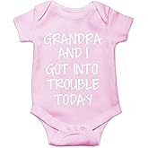 CBTwear Grandpa and I Got Into Trouble Today - Baby Clothes - Funny Newborn Bodysuit Outfits for Boys and Girls