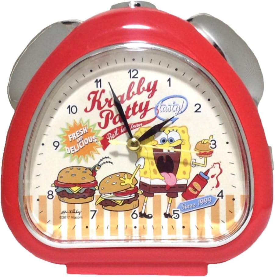 Amazon Co Jp スポンジボブ 目覚まし時計 アラーム クロック カーニーバーガー 時計 置き時計 Spongebob ニコロデオン ボブ インテリア ギフト プレゼント かわいい グッズ ホビー
