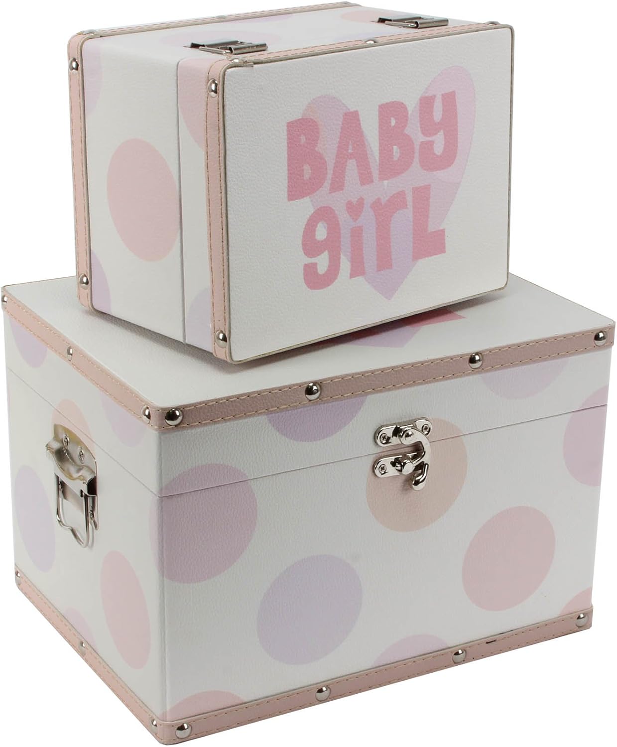 Baby Girl Gift Two Storage Boxes / keepsake baby trunks Amazon.co.uk