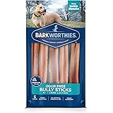 Barkworthies Odor-Free Bully Sticks - Healthy Dog Chews - Protein-Packed, Highly Digestible, All-Natural Rawhide Alternative 