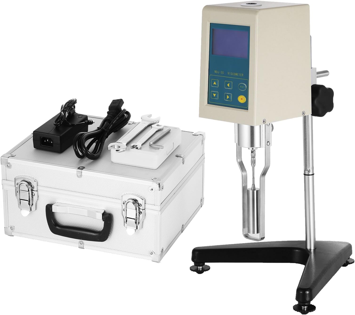 Ultraselect Digital Viscometer 1~100000 mPa.s Digital Rotary Viscometer NDJ-5S Digital Rotational Viscometer Accuracy Plus or Minus 2% Newton Liquid Viscometer Digital Portable (NDJ-5S)