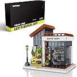 Sunshine Coffe House Architecture City House Building Kit - Leggo Creator City Sets Model for Age 16+, Adults, Village Cottag