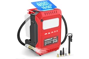 Tire Inflator Portable Air Compressor Compatible with Milwaukee 18V Battery, Cordless Bike Pump 160PSI Car Tires Air Pump wit