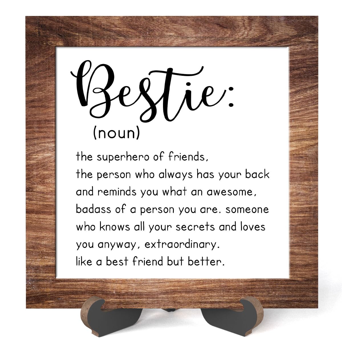 Wooden sign gift with stand, wooden sign for Bestie, Sister, BBF ...