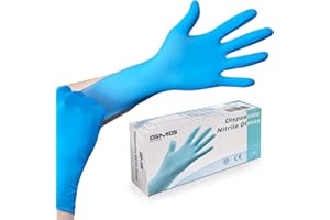 GMG SINCE1988 Disposable Nitrile Gloves, Powder-Free, Latex-Free Safety Glove for Cleaning, Food Handle, or Automotive(Medium Size, 100 Pack)