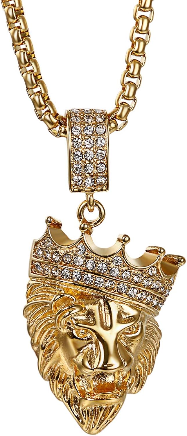 Mendel DA UOMO IN ACCIAIO INOX BIKER RAPPER HIP HOP Collana Con - Foto 2