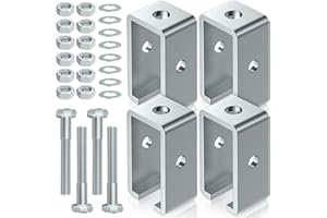 ARLBA 4 Pack Channel Trolley Track Support Hanger Bracket for All 1-5/8" Strut Channel,Heavy-Duty Steel Support Bracket,Trolley Strut Hangers w/Bolt &Nut for Punching Bag,Electric Hoist &Rolling Door