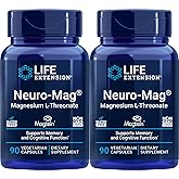 Life Extension Neuro-mag Magnesium L-threonate, 90 Count (Pack of 2)