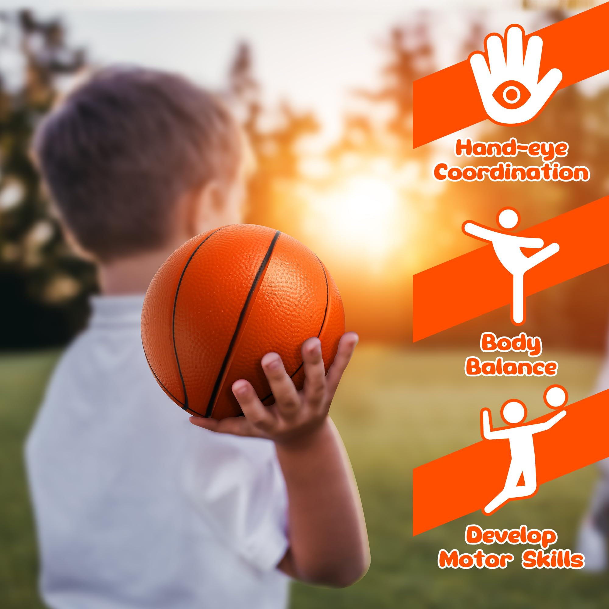 Billeeit Mini Sports Balls Set for Toddler 1-3, Sports Bag for Kids, Include 1 Each of 3.5