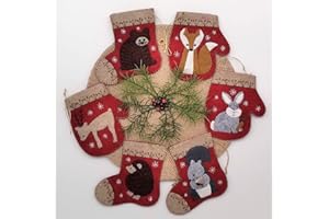 Generic, Christmas Critters Felt Ornament Kit | DIY Wool Stocking Applique from Rachel's of Greenfield, 0919