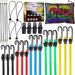 Jogtlyer Bungee Cords with Hook 28pcs Set Heavy