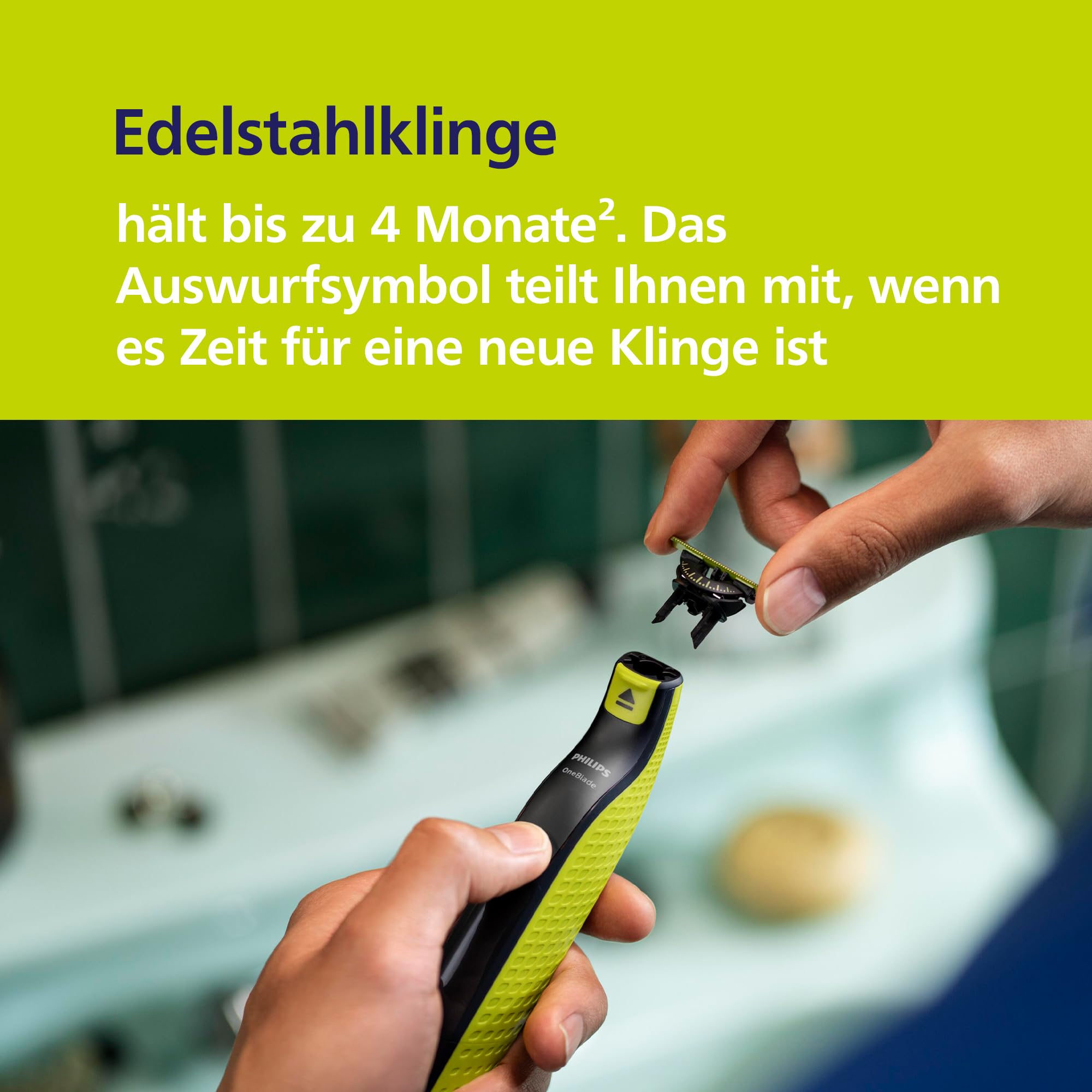 PHILIPS OneBlade 360 Face & Body - elektrischer Rasierer, Trimmer & Bodygroomer, 3x 360 Klingen, 3x Trimmaufsätze (1/3/5 mm), 2x Körperaufsätze, Nass- & Trockenrasur für Gesicht & Körper (QP2824/31) 5