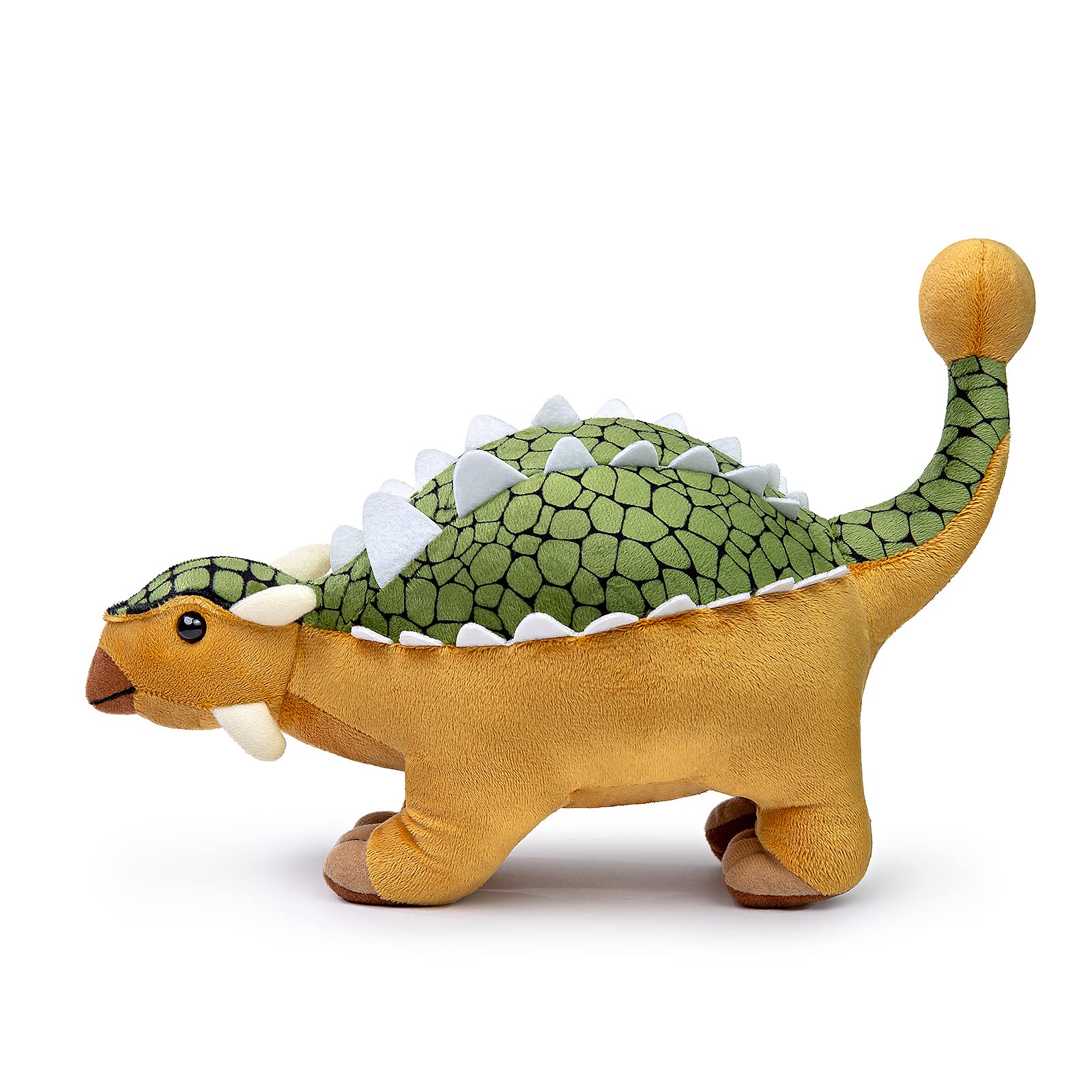 Tiny Heart Ankylosaurus Dinosaur Stuffed Animal Realistic Dinosaur Plush Toy Lovely Cute Soft Gifts Dinosaur for Kids Boys and Girls Bedtime Companion Plushie Collection Interactive Play green 14” — image 1