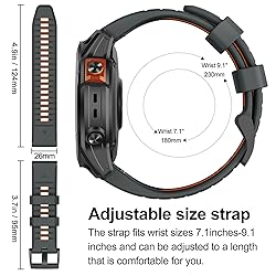 MYSNBKN Compatible with Fenix 7X Band,26mm Easy-fit