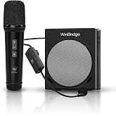 WinBridge Portable PA System 30W Voice Amplifier with Dual Wireless Mics | Bluetooth Speaker with Headset &amp; Handheld Mic, 65ft Stable Transmission,13+ Battery, Perfect for Teachers &amp; Tours,Event S91