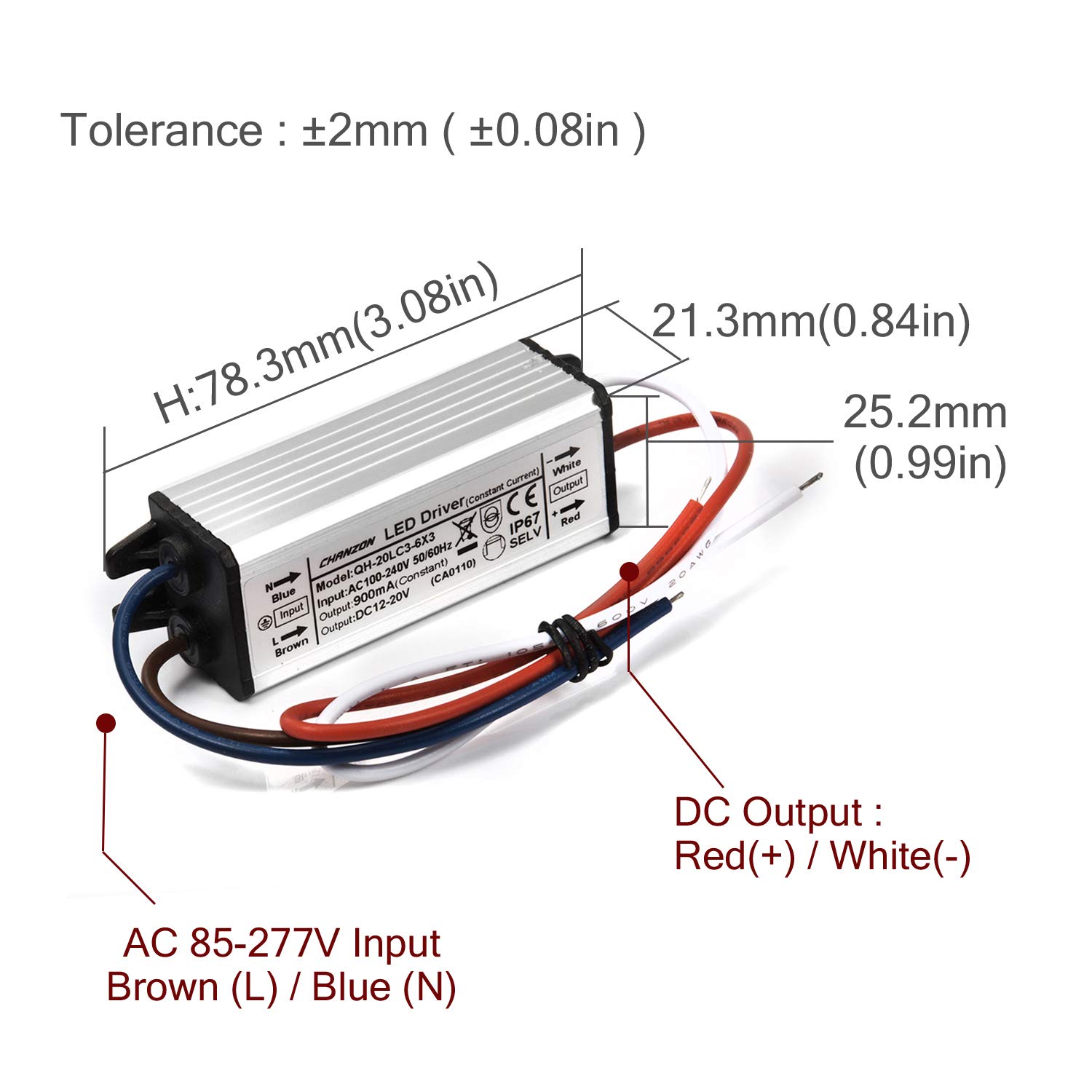 Mua Chanzon LED Driver 900mA (Constant Current Output) 12V-20V (Input ...