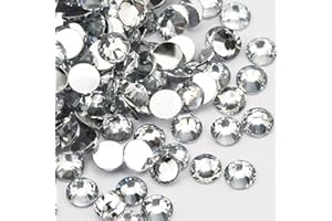 Sukiiy 1000PCS 6mm Resin Flatback Rhinestones for Crafts, Clear Flatback Rhinestones for Nails Face Art, Loose Glittler Diamond Stones, Resin Rhinestones for Tumblers, Mugs, Bottles, Shoes Decorations