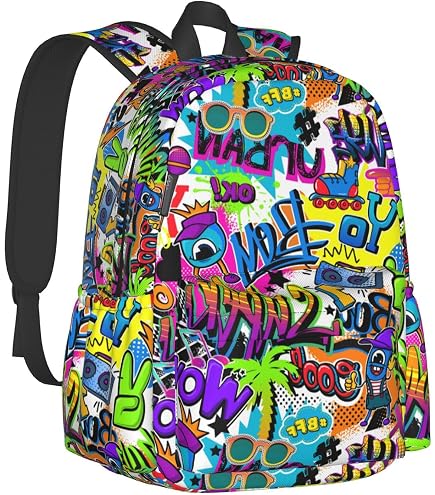 Amazon.com: Tarity Cool Graffiti School Backpack For Kids  display picture 1