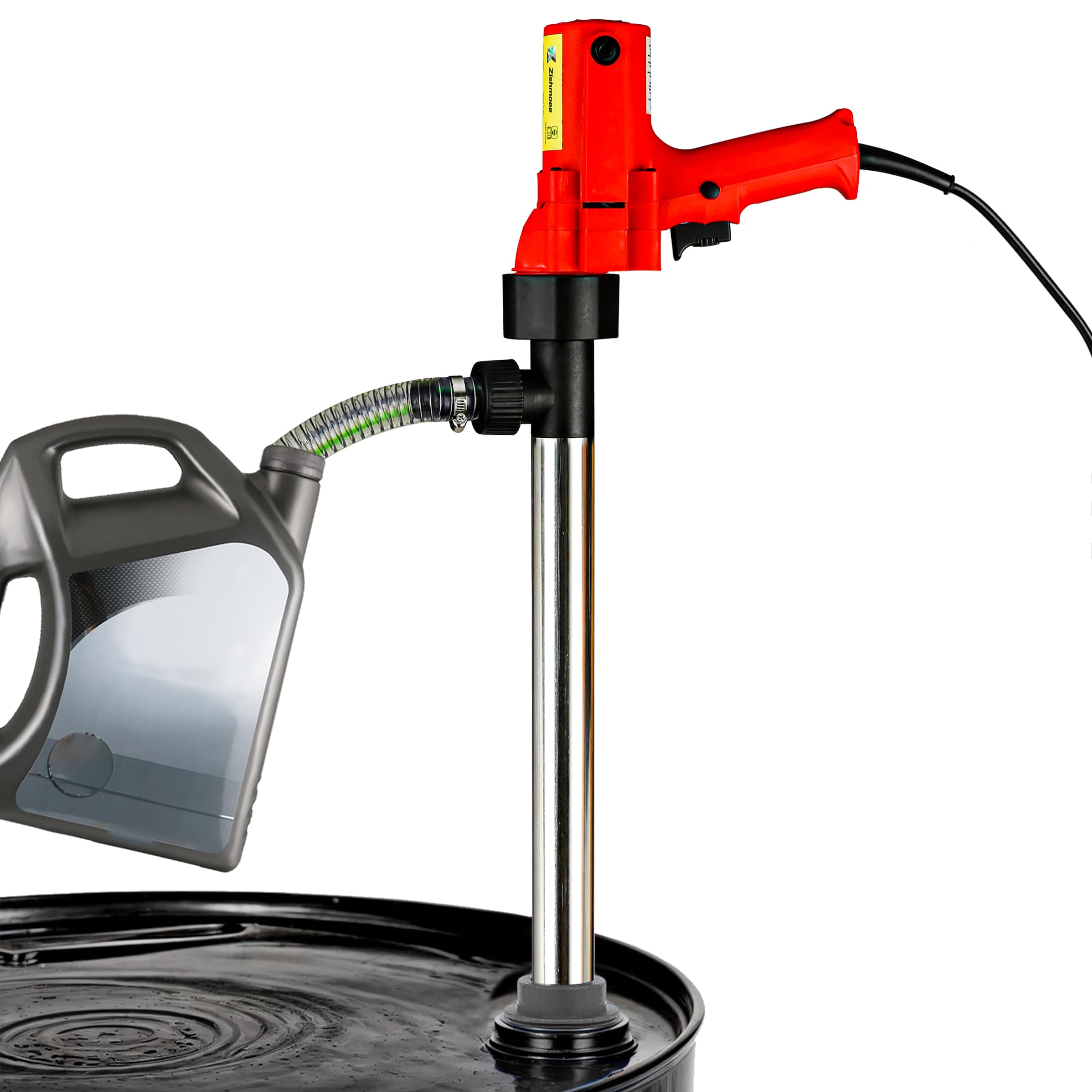 Photo 1 of 110V High-Power 2480W Electric Liquid Transfer Pump - 91cm Stainless Steel Tube 2m Steel Wire Hose - for Slightly viscous liquid,Lube Oil, Water, Antifreeze - electric fuel transfer pump