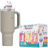 Cirkul 40oz Stainless Steel Insulated Tumbler Bundle in Ranger - Includes Frosted Refreshers Flavor Cartridge Drink Mix Variety Pack, Zero Calories, No Sugar