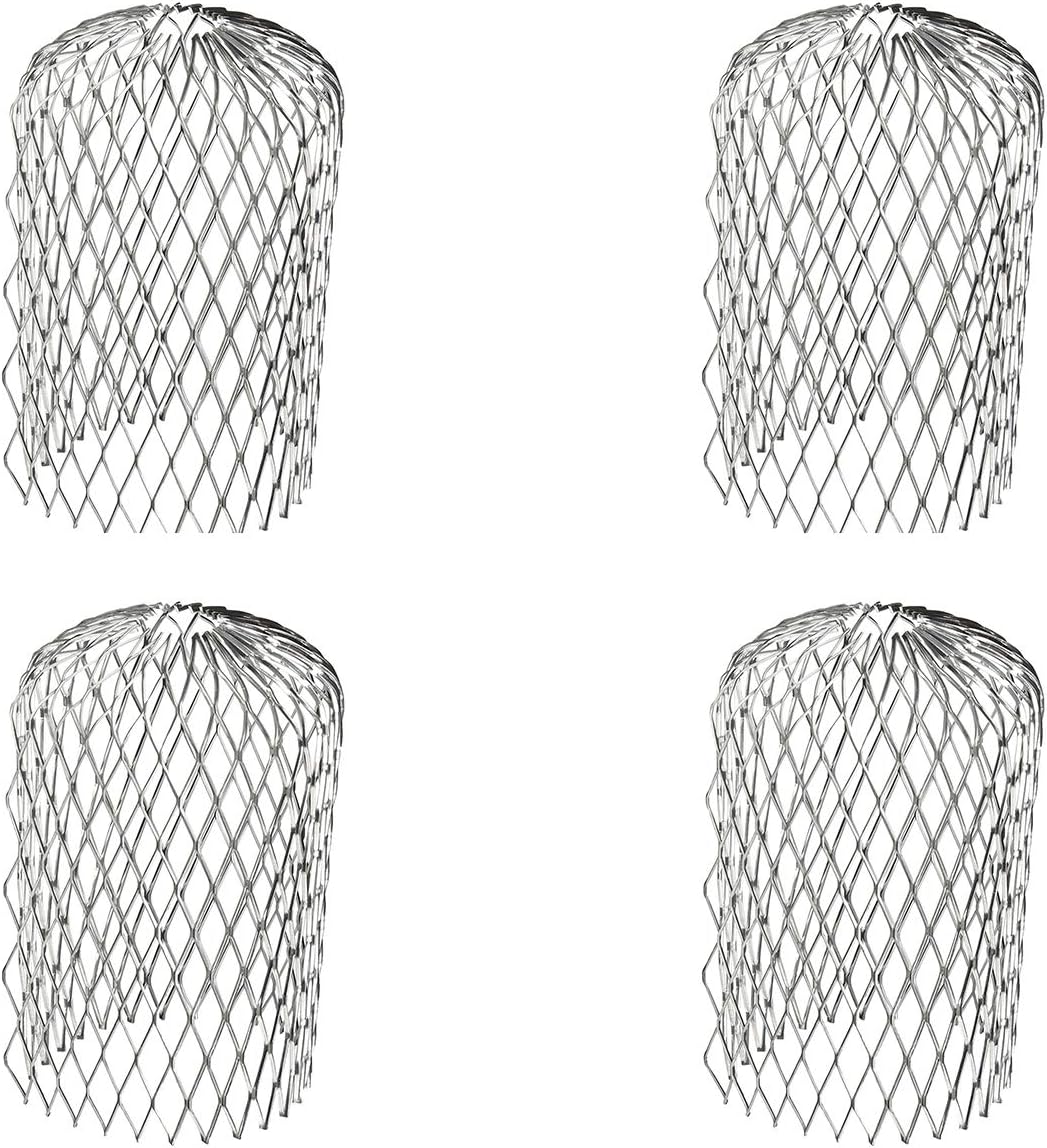 Gutter Guards Expand Aluminum Downspout Protectors for Stopping Blockage Leaves Debris (4 Packs, 3 Inch)