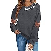 DUTUT Game Day Sweatshirt Women: Cute Football Bow Graphic Pullover Tops Casual Football Season Long Sleeve Shirt