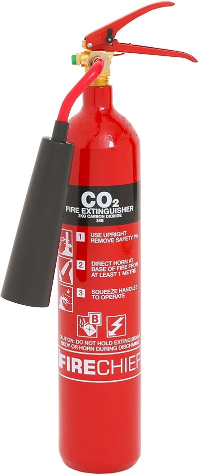 Firechief FXC2S CO2 Fire Extinguisher 2kg Red Steel XTR Fire Safety