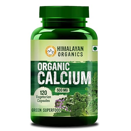 Himalayan Organics Organic Calcium Complex - Best Whole Food Supplement for Bone Health - 120 Vegetarian Capsules